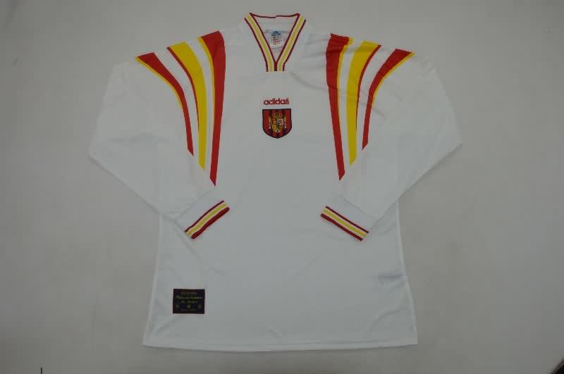 AAA Quality Spain 1996 Away Retro Long Sleeve Soccer Jersey