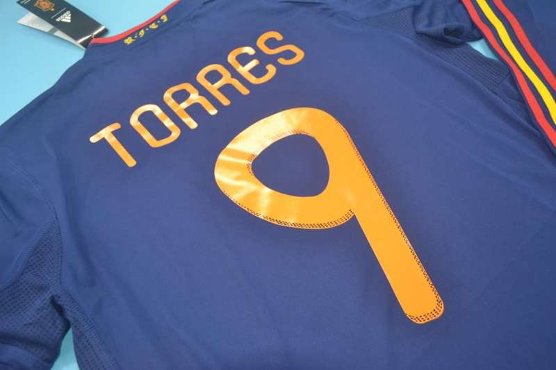 Spain Soccer Jersey Final Away Long Retro Replica 2010