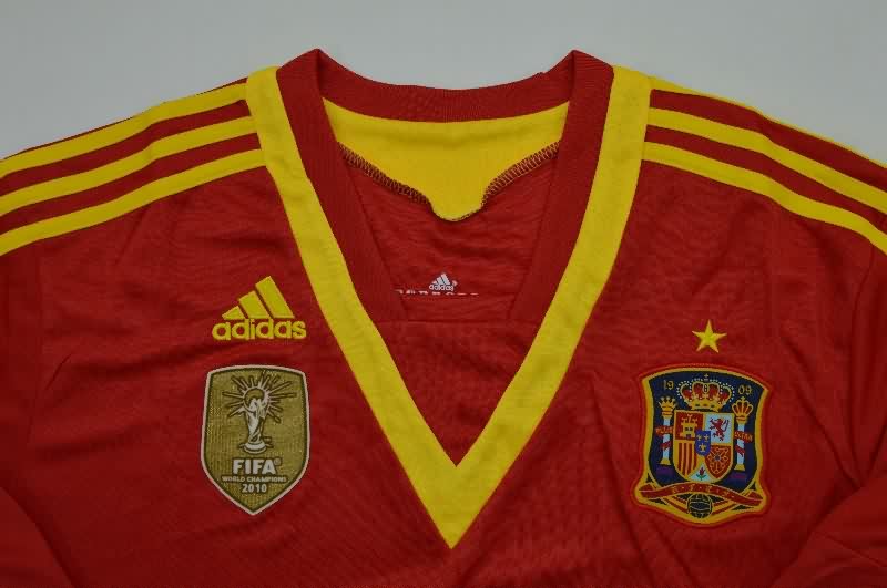 AAA Quality Spain 2013 Home Long Sleeve Retro Soccer Jersey