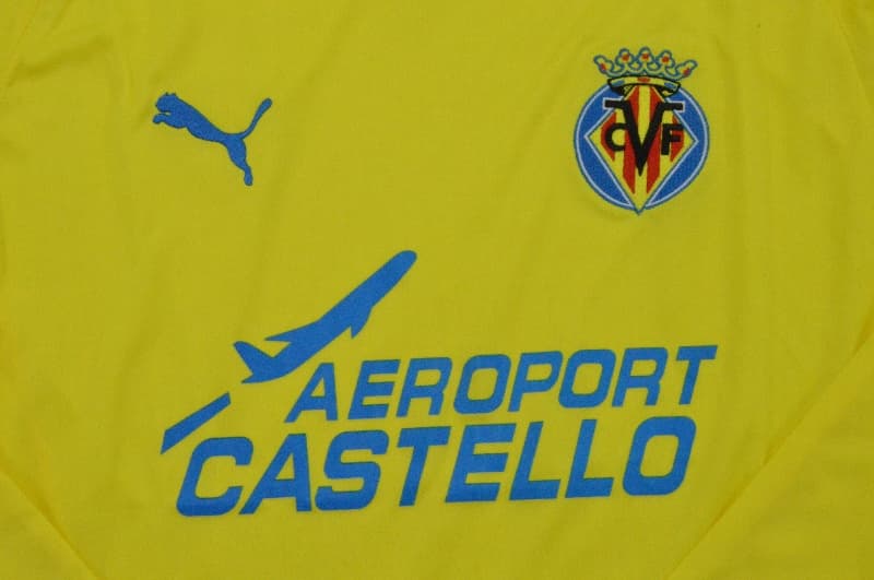 AAA Quality Villarreal 2008/09 Home Long Sleeve Retro Soccer Jersey