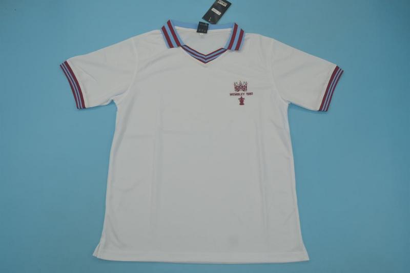 West Ham Soccer Jersey United Away Retro Replica 1980