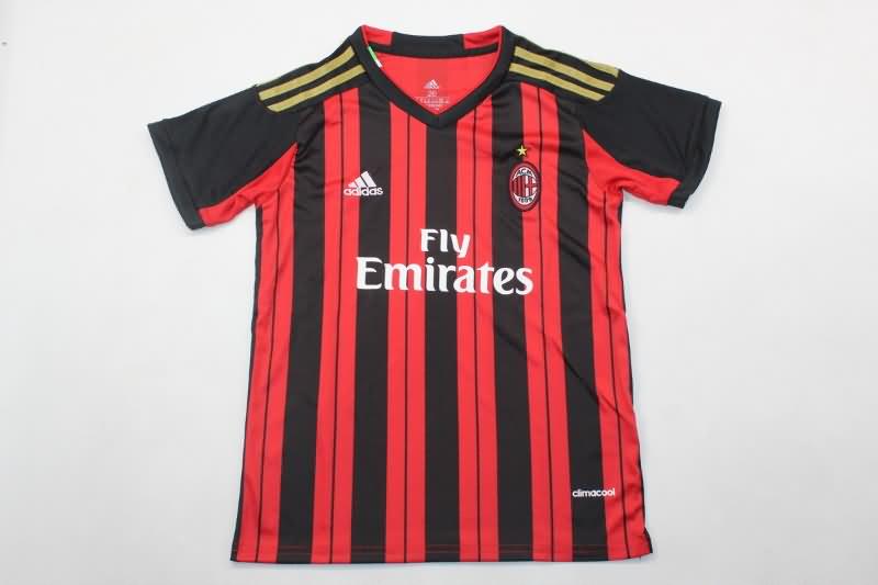 Kids AC Milan 2013/14 Home Soccer Jersey And Shorts