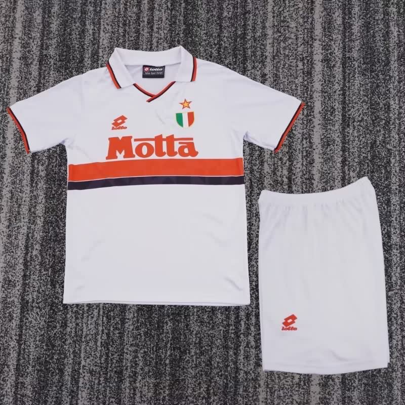 Kids AC Milan 1993/94 Away Soccer Jersey And Shorts