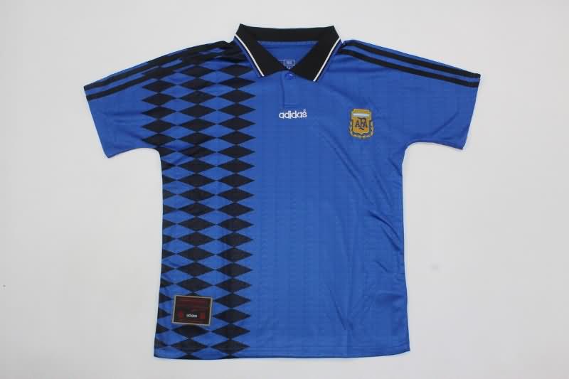 Kids Argentina 1994 Away Soccer Jersey And Shorts