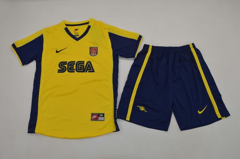Kids Arsenal 2000/01 Away Soccer Jersey And Shorts