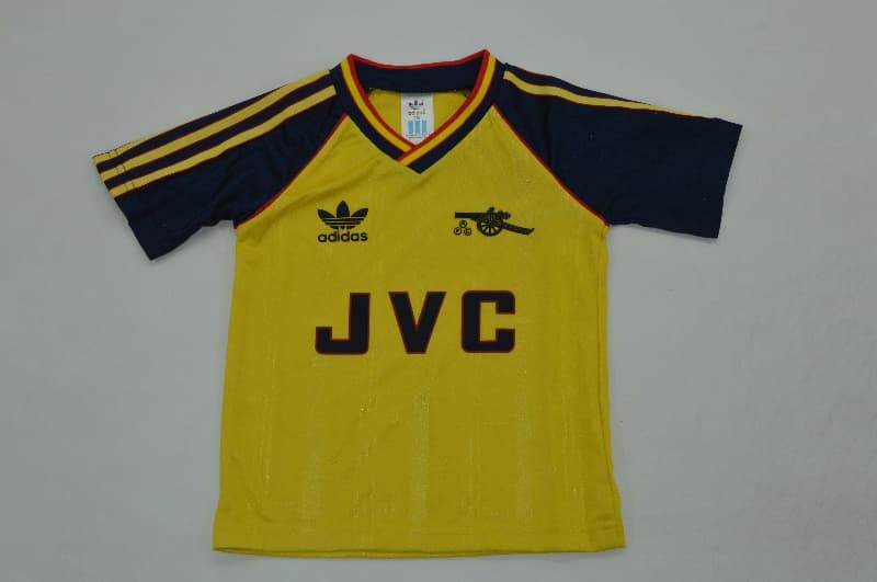 Kids Arsenal 1988/90 Away Soccer Jersey And Shorts
