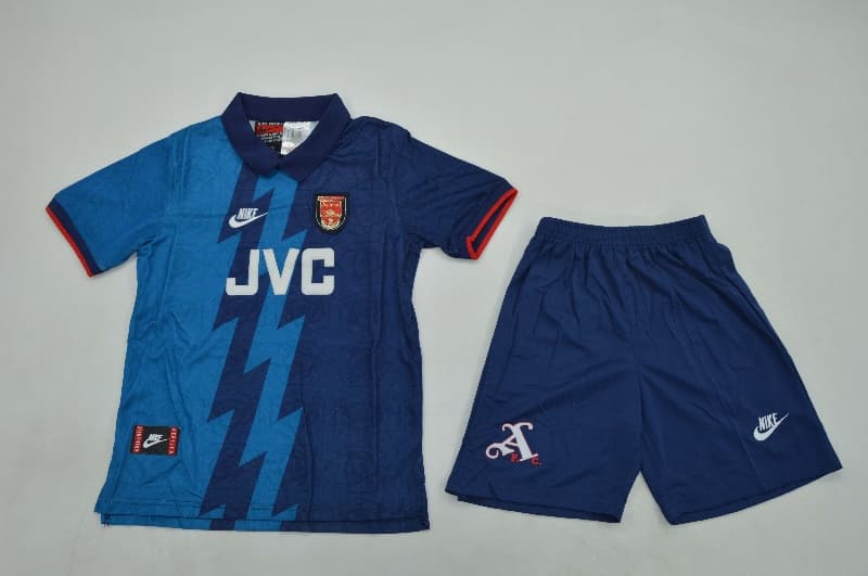 Kids Arsenal 1995/96 Away Soccer Jersey And Shorts