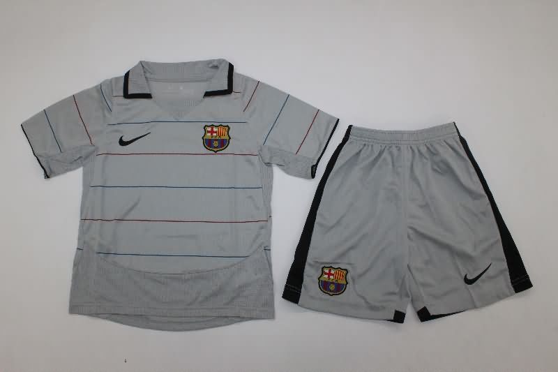 Kids Barcelona 2003/04 Away Soccer Jersey And Shorts