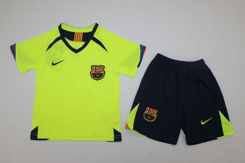 Kids Barcelona 2005/06 Away Soccer Jersey And Shorts