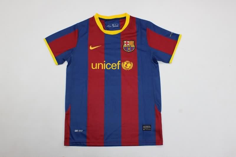 Kids Barcelona 2010/11 Home Soccer Jersey And Shorts