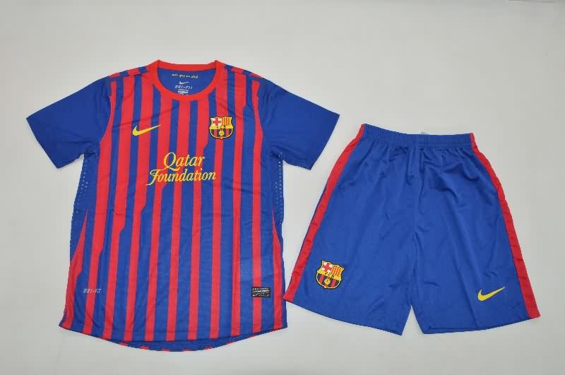 Kids Barcelona 2011/12 Home Soccer Jersey And Shorts