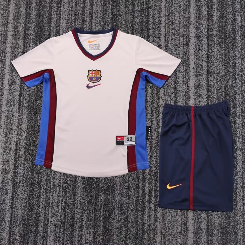 Kids Barcelona 1998/01 Away Soccer Jersey And Shorts