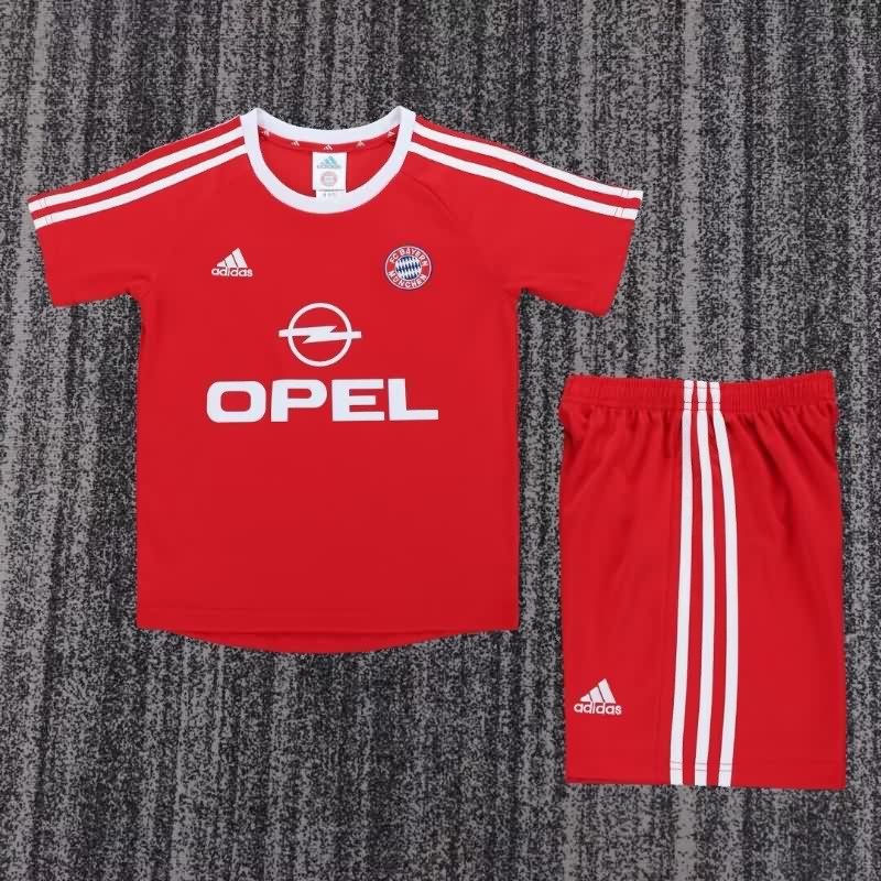 Kids Bayern Munich 2001/02 Home Soccer Jersey And Shorts