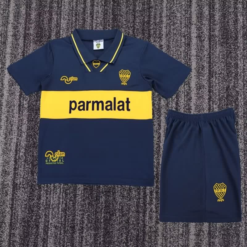 Kids Boca Juniors 1993/95 Home Soccer Jersey And Shorts