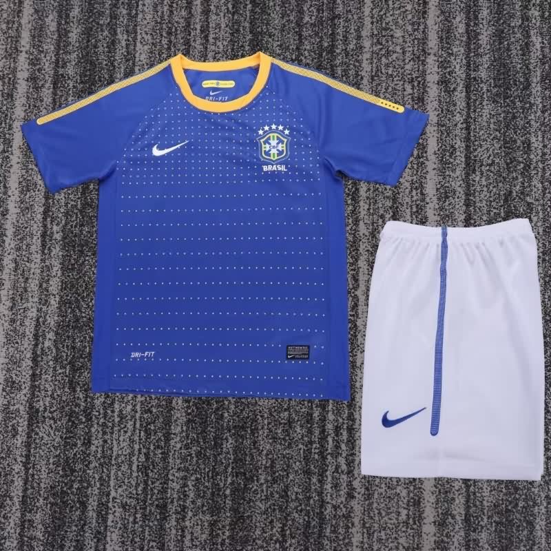 Kids Brazil 2010 Away Soccer Jersey And Shorts