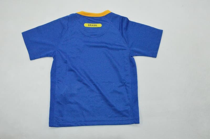 Kids Brazil 2010 Away Soccer Jersey And Shorts