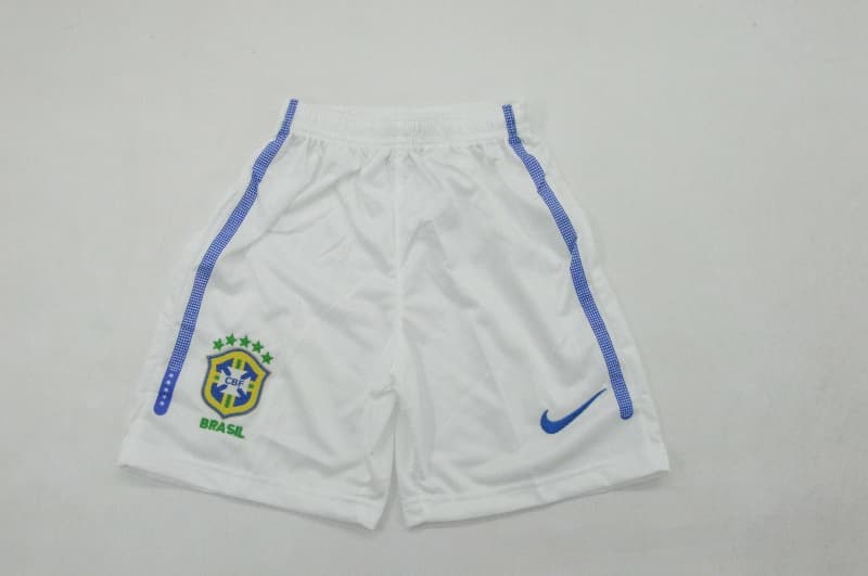 Kids Brazil 2010 Away Soccer Jersey And Shorts
