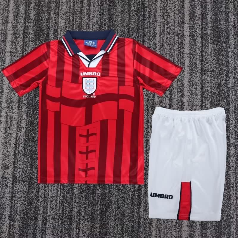 Kids England 1998 Away Soccer Jersey And Shorts