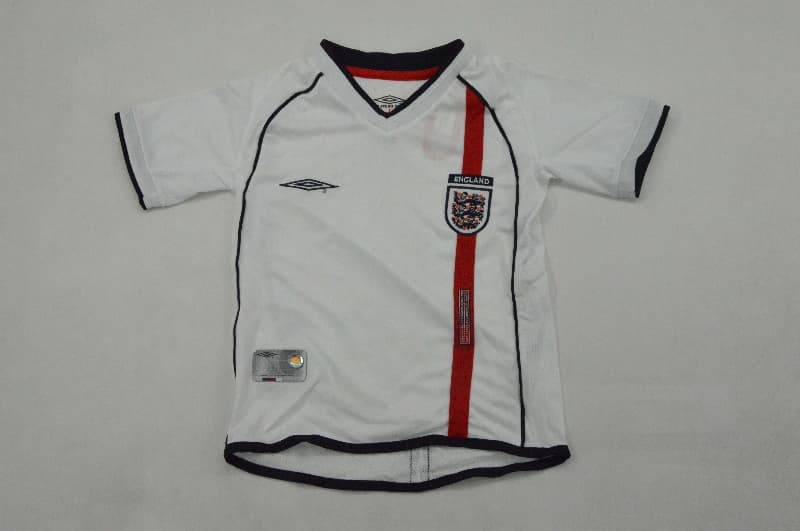 Kids England 2002 Home Soccer Jersey And Shorts