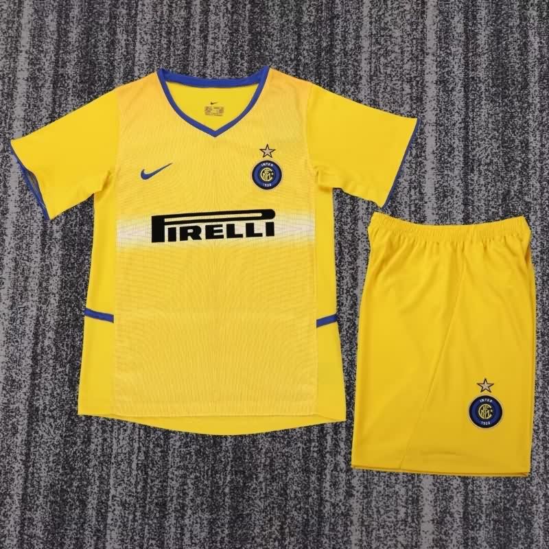 Kids Inter Milan 2002/03 Third Soccer Jersey And Shorts
