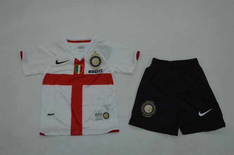 Kids Inter Milan 2007/08 Away Soccer Jersey And Shorts