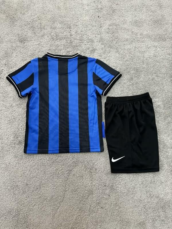Kids Inter Milan 2009/10 Home Final Soccer Jersey And Shorts