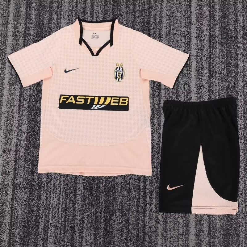 Kids Juventus 2003/04 Away Soccer Jersey And Shorts