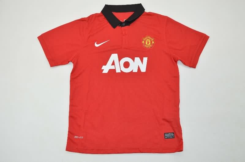 Kids Manchester United 2013/14 Home Soccer Jersey And Shorts