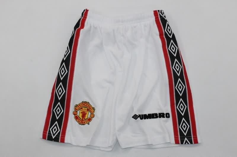 Kids Manchester United 1998/00 Home Soccer Jersey And Shorts