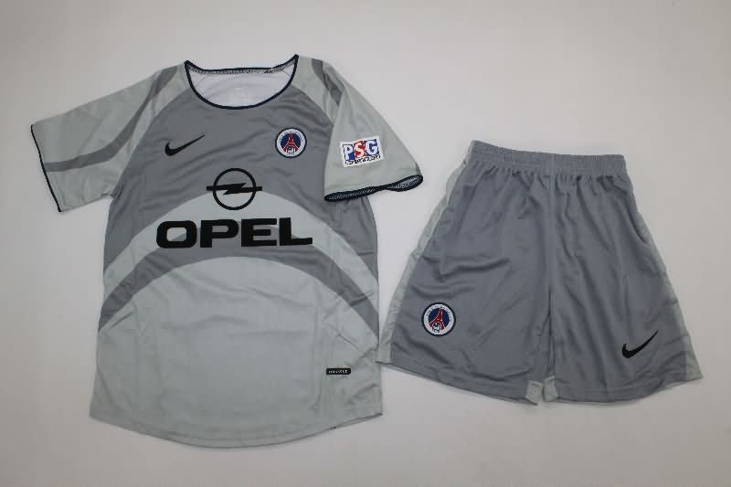 Kids Paris St Germain 2001/02 Away Soccer Jersey And Shorts