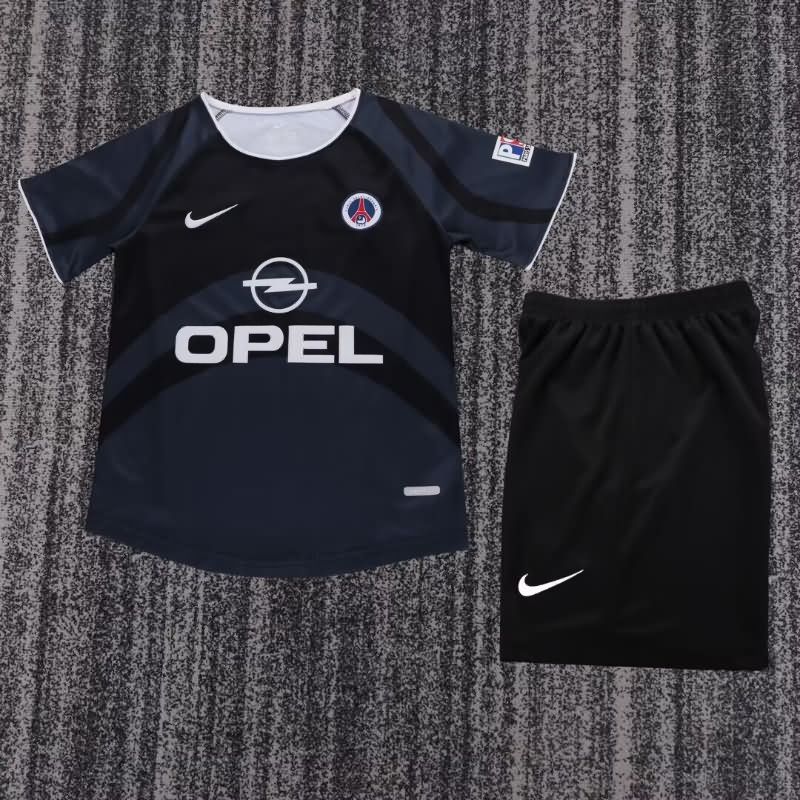 Kids Paris St Germain 2001/02 Third Soccer Jersey And Shorts