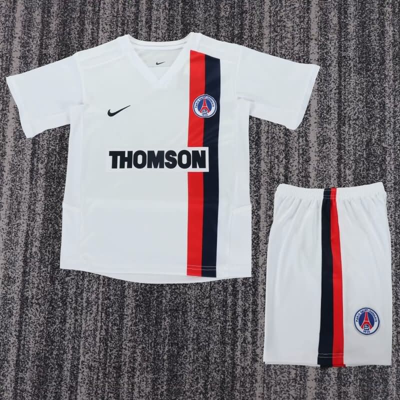 Kids Paris St Germain 2002/03 Away Soccer Jersey And Shorts