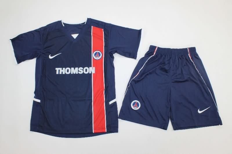 Kids Paris St Germain 2002/03 Home Soccer Jersey And Shorts