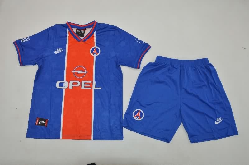 Kids Paris St German 1995/96 Home Soccer Jersey And Shorts