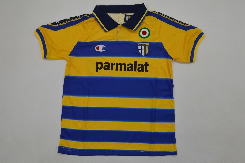 Kids Parma 1999/00 Home Soccer Jersey And Shorts
