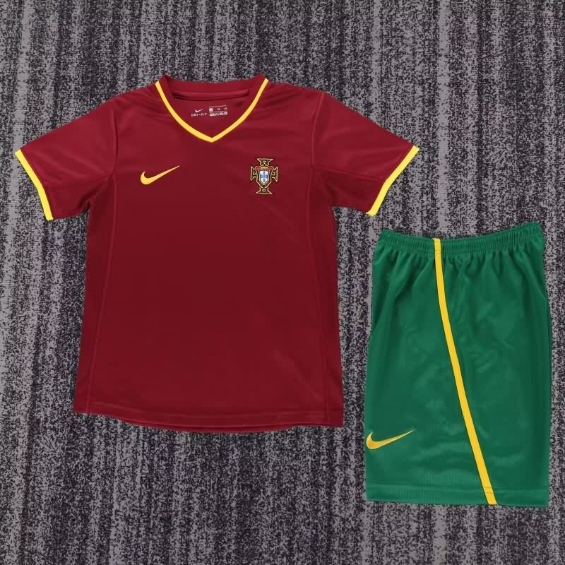 Kids Portugal 2000 Home Soccer Jersey And Shorts