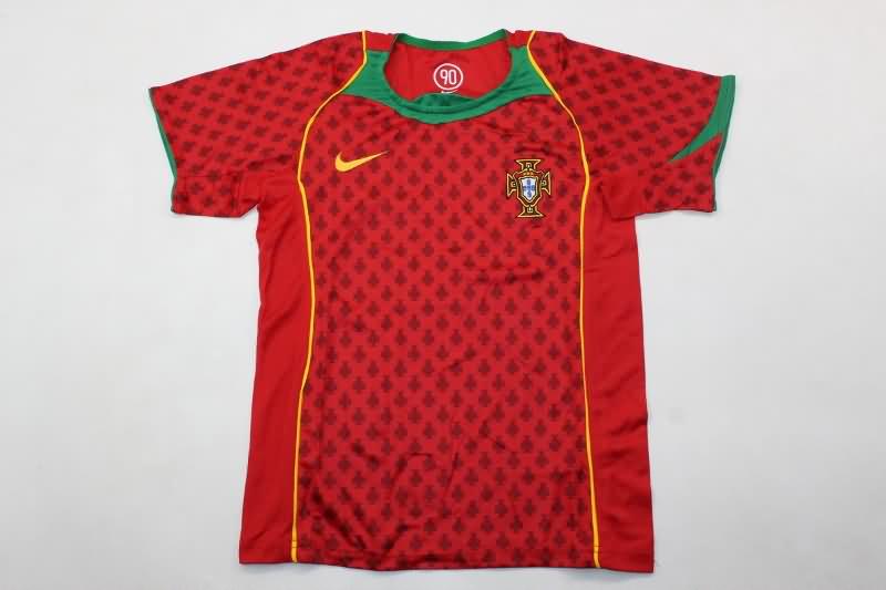 Kids Portugal 2004 Home Soccer Jersey And Shorts