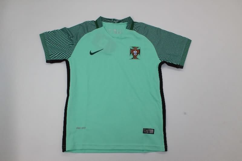 Kids Portugal 2016 Away Soccer Jersey And Shorts
