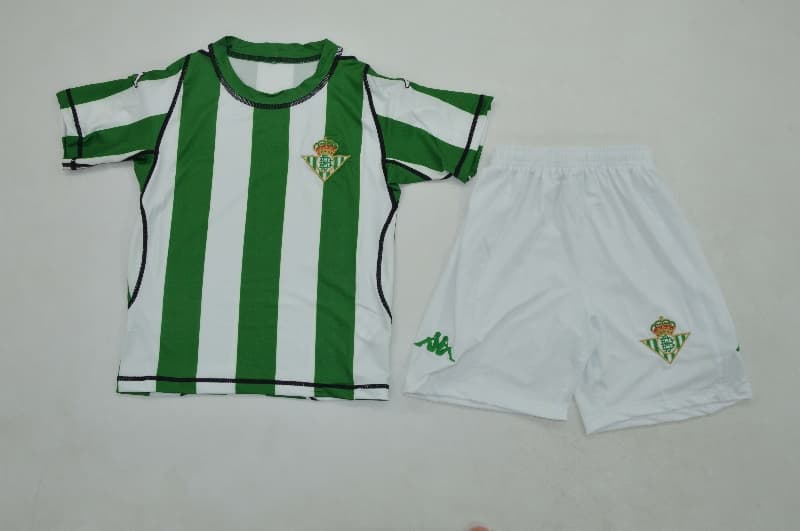 Kids Real Betis 2003/04 Home Soccer Jersey And Shorts