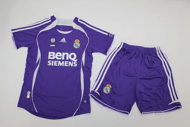 Kids Real Madrid 2006/07 Third Soccer Jersey And Shorts
