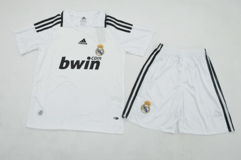 Kids Real Madrid 2008/09 Home Soccer Jersey And Shorts