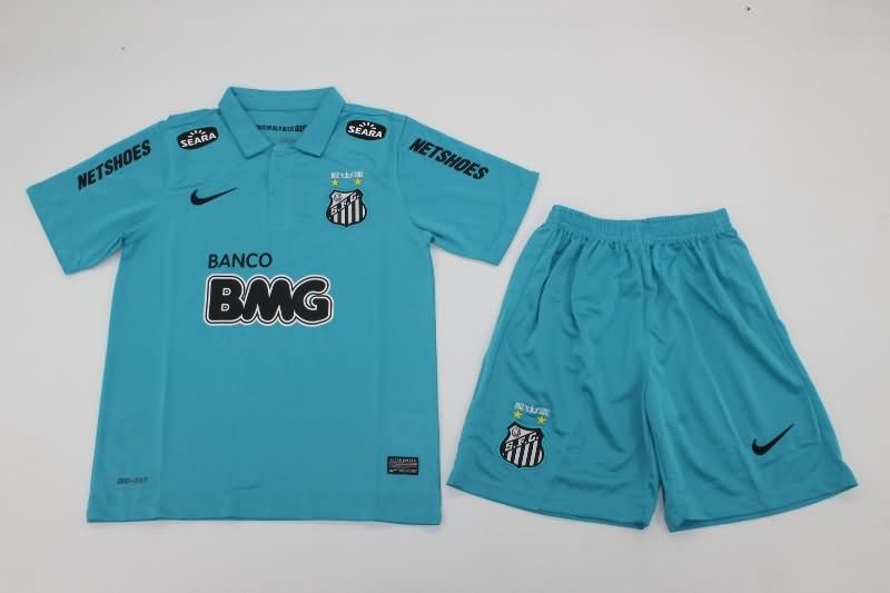 Kids Santos 2012/13 Away Soccer Jersey And Shorts