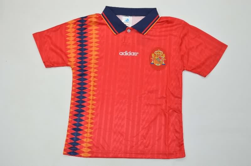 Kids Spain 1994 Home Soccer Jersey And Shorts