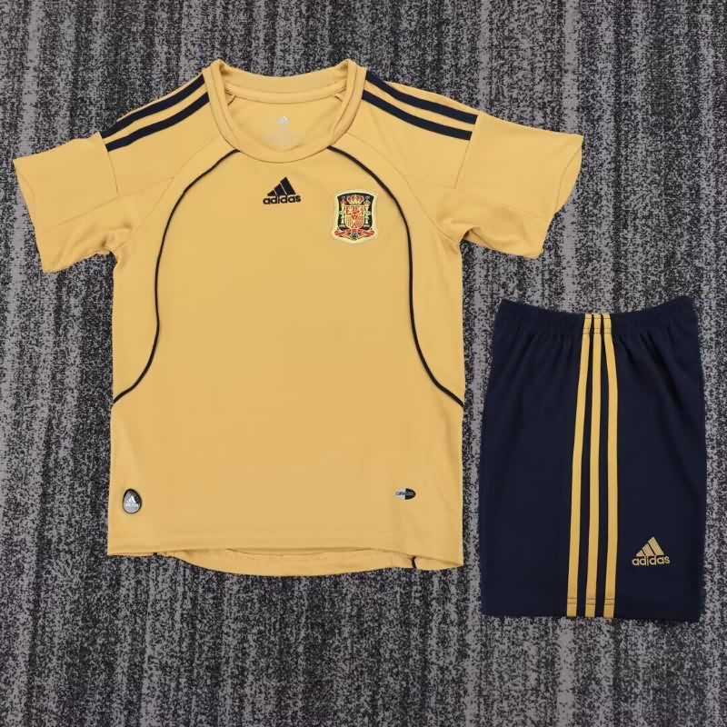 Kids Spain 2008 Away Soccer Jersey And Shorts