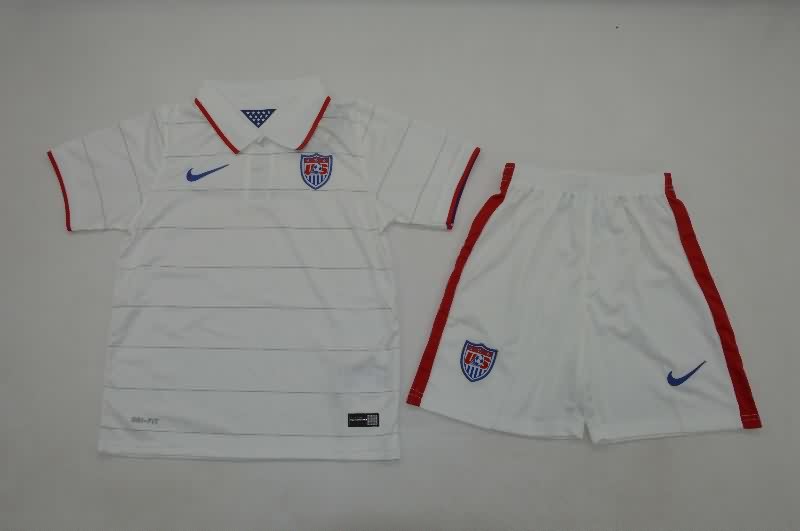 Kids USA 2014 Home Soccer Jersey And Shorts