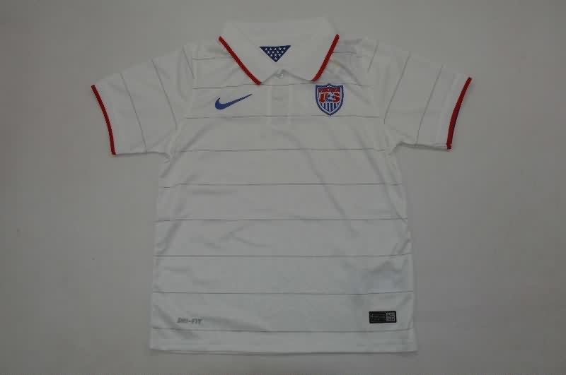 Kids USA 2014 Home Soccer Jersey And Shorts